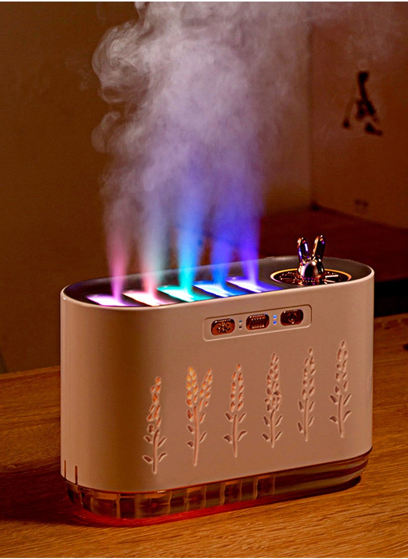 Bukela ​Flame Essential Oil Diffuser, 700ml RGB Color Changing Music Sync Air Diffuser Cool Mist Humidifier Super Quiet Auto Shut Off Diffuser with 2 Mist Modes for Large Room  - Image 1