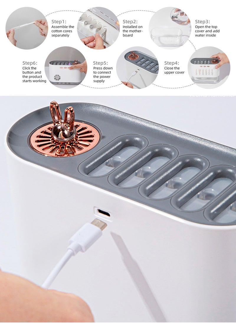 Bukela ​Flame Essential Oil Diffuser, 700ml RGB Color Changing Music Sync Air Diffuser Cool Mist Humidifier Super Quiet Auto Shut Off Diffuser with 2 Mist Modes for Large Room  - Image 4
