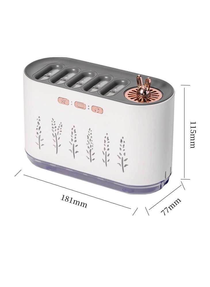 ​Flame Essential Oil Diffuser, 700ml RGB Color Changing Music Sync Air Diffuser Cool Mist Humidifier Super Quiet Auto Shut Off Diffuser with 2 Mist Modes for Large Room