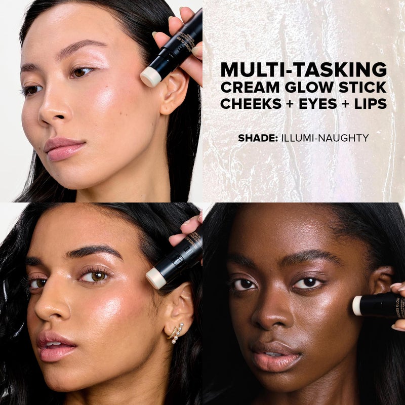 NUDESTIX نودستكس نوديز جلو هايلايتر ستيك - هايلايتر كريمي متعدد الاستخدامات للوجه والعينين والجسم مع فرشاة مدمجة | لمسة لامعة ومشرقة لجميع ألوان البشرة | إيلوميني-نوتي - Image 2