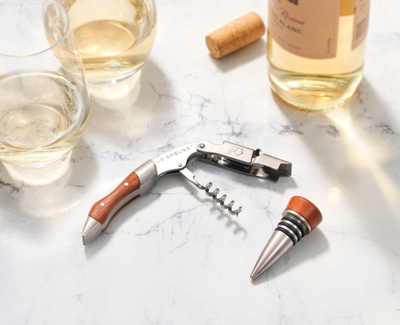 Le Creuset Wooden Waiter's Friend Corkscrew & Stopper Set - Image 2