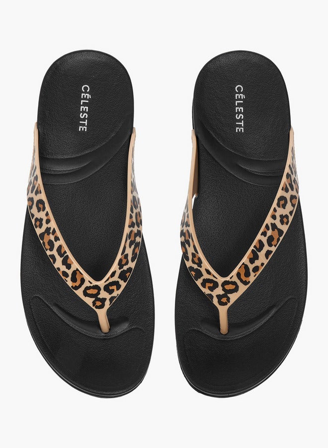 Celeste Women's Printed Slip-On Thong Slippers - Image 1