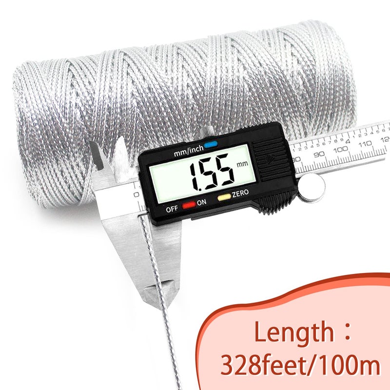 انفين Anvin 328 ياردة التفاف خيوط سلسلة معدنية الخبازين خيوط التعبئة الزخرفية خيوط التفاف الفنون والحرف اليدوية العلامات DIY الحلي شنقا (حزمة من 3 الذهب والفضة والذهب الوردي) - Image 3