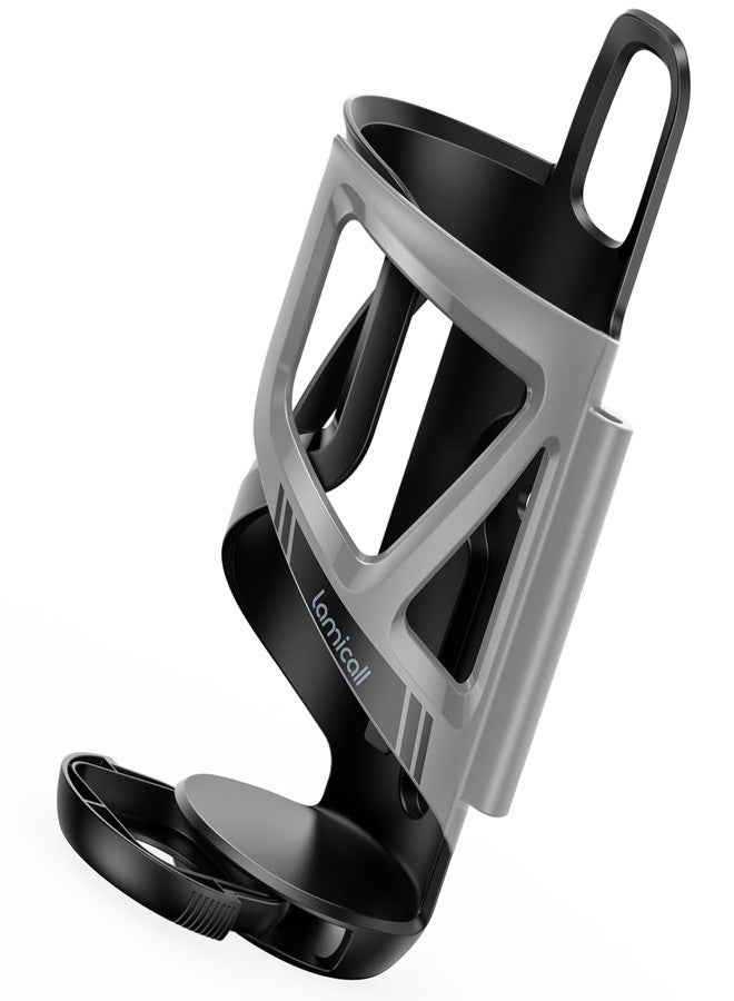 Lamicall Bike Water Bottle Holder - [Tracker Storage] [Adjustable Spring Design] Bike Cup Holder, Bicycle Drink Cage, Cycling Bike Water Bottle Cage with Screws Tool, for 2.28-3.39" Diameter Bottles - Image 1