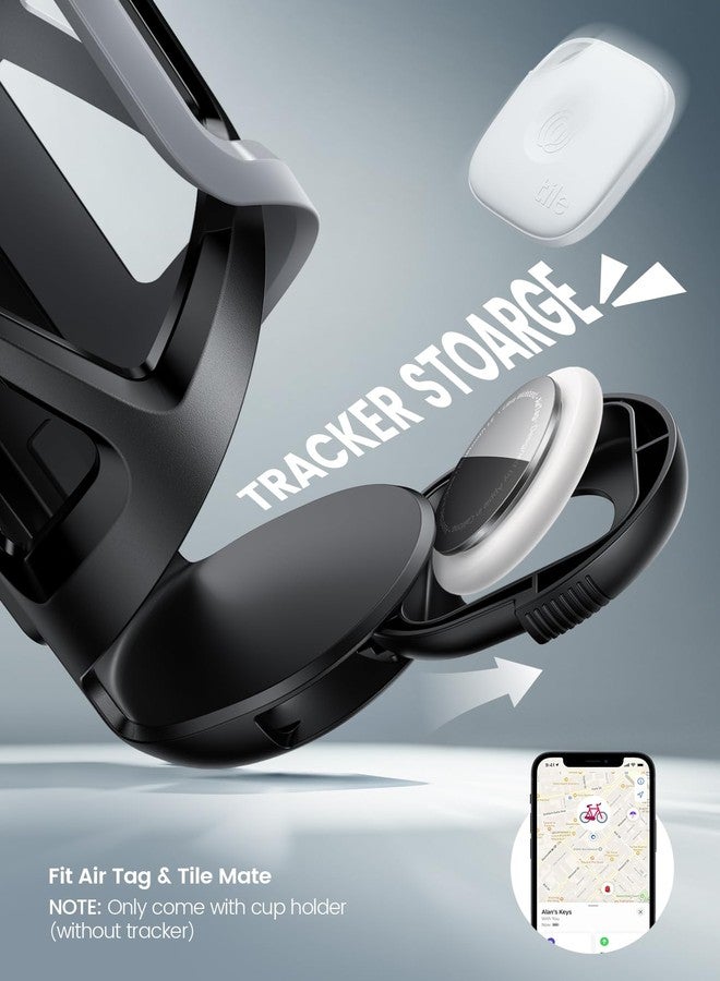 Lamicall Bike Water Bottle Holder - [Tracker Storage] [Adjustable Spring Design] Bike Cup Holder, Bicycle Drink Cage, Cycling Bike Water Bottle Cage with Screws Tool, for 2.28-3.39" Diameter Bottles - Image 3