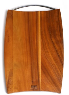 BILLI Cutting Board with Metal Handle ACA-15DC, Brown, Wooden/Metal  - Image 1