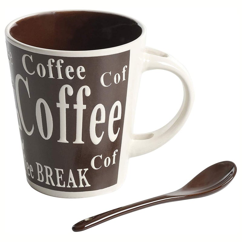 Mr. Coffee Bareggio Mug and Spoon Set, CafÃ© Americano, 8-Piece Mug and Spoon Set (14oz) - Image 4