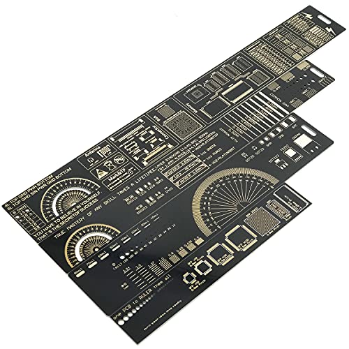 Mayata 3PCS/4PCS 15cm 20cm 25cm 30cm Multifunctional PCB Ruler Measuring Tool Resistor Capacitor Chip IC SMD Diode Transistor Package 180 Degrees (4pcs/lot) - Image 2