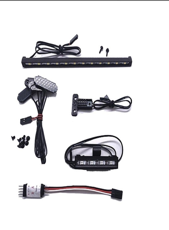 ZLiT for Axial Scx10 Light Bar Kit,RC Car Top Light Headlights Lighting Taillight Kit for Axial 1/10 SCX10 III for Jeep CJ-7 RC Car Vehicle Lighting (1) - Image 1