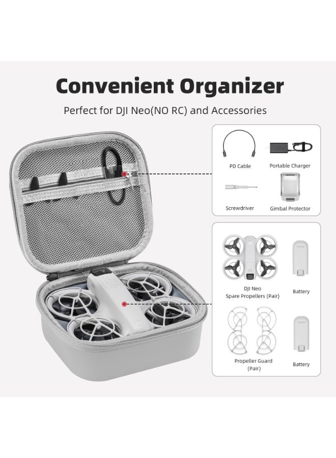 SYOSI Neo Case, Case For DJI NEO, DJI NEO Case Portable PU Storage Bag For DJI Neo Fly More Combo, Waterproof DJI Neo Drone Case Shoulder Bag For DJI Neo Drone And Batteries Accessories  - Image 4