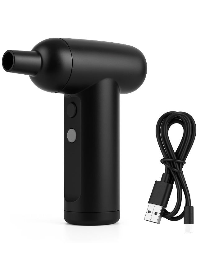 Turbo Handheld Multi-function Mini Fan, Blower, Super Powerful 110000 RPM Pocket Fan, 5-Speed USB Rechargeable Portable Fan with Type-C, 3300mAh Battery, for Travel, Outdoor, Home, Office & Sports – Black - Image 1