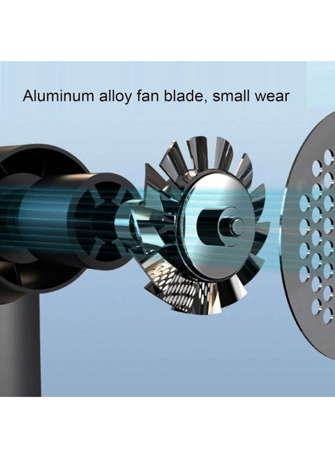 Turbo Handheld Multi-function Mini Fan, Blower, Super Powerful 110000 RPM Pocket Fan, 5-Speed USB Rechargeable Portable Fan with Type-C, 3300mAh Battery, for Travel, Outdoor, Home, Office & Sports – Black - Image 2