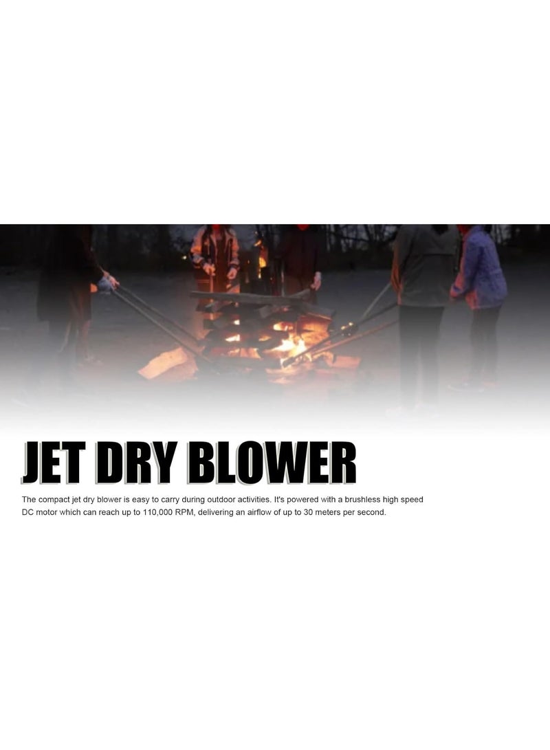 Turbo Handheld Multi-function Mini Fan, Blower, Super Powerful 110000 RPM Pocket Fan, 5-Speed USB Rechargeable Portable Fan with Type-C, 3300mAh Battery, for Travel, Outdoor, Home, Office & Sports – Black - Image 5