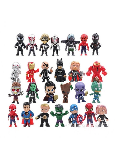 26 Pieces Of Mini League Iron Spider Man Hulk Toy Model Doll Gashapon Ornaments Toys