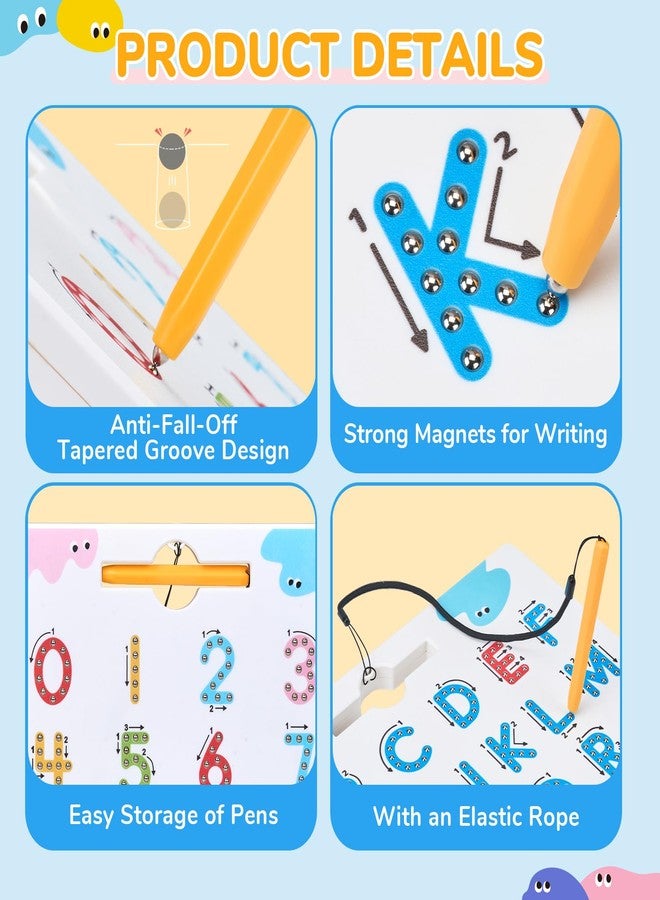 JoyCat Magnetic Letter and Number Tracing Board Set, Double Sided Alphabet & Numbers Board for Toddlers, ABC Uppercase & Lowercase Practice, Math Learning, Preschool Educational Gift Toys for Kids - Image 5