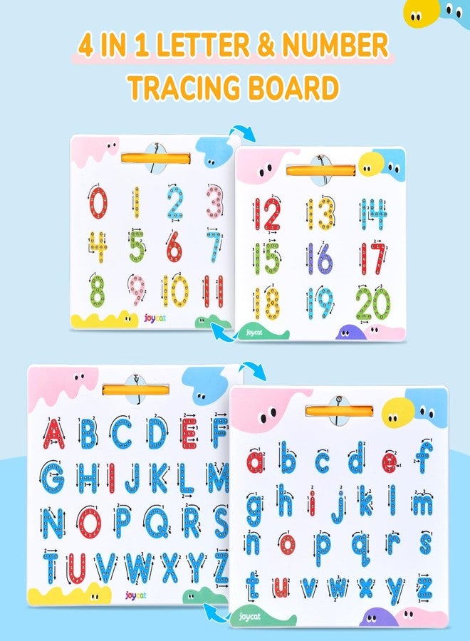 JoyCat Magnetic Letter and Number Tracing Board Set, Double Sided Alphabet & Numbers Board for Toddlers, ABC Uppercase & Lowercase Practice, Math Learning, Preschool Educational Gift Toys for Kids - Image 2