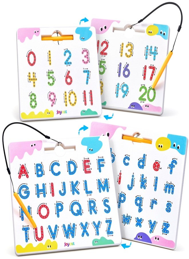 JoyCat Magnetic Letter and Number Tracing Board Set, Double Sided Alphabet & Numbers Board for Toddlers, ABC Uppercase & Lowercase Practice, Math Learning, Preschool Educational Gift Toys for Kids - Image 1