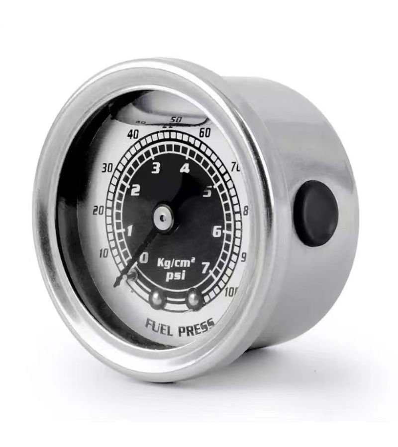 Automotive Modification Universal Fuel Shock Resistant Hydraulic Pressure Gauge Axial 40mm Pointer Pressure Range 0 100PSI Blue - Image 4