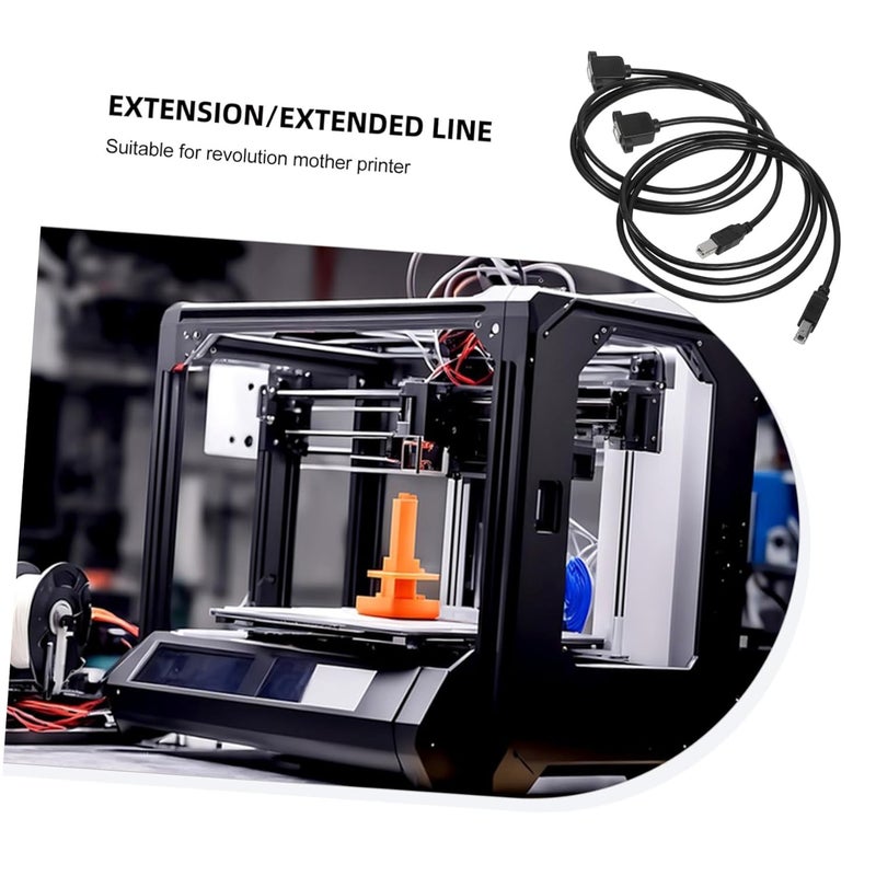 All user group compatible 2pcs Printer Extension Cord Rotary Mother Printer Cable Flexible Placement for Compatible General purpose premium build - Image 5