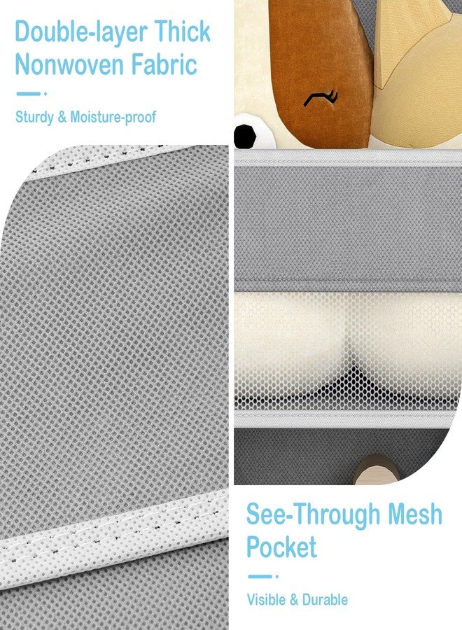 LAMU منظم باب LAMU 5 طبقات معلق، 5 جيوب كبيرة و 10 جيوب جانبية لتخزين الألعاب للأطفال، 44 رطل منظم خلف الباب للرفوف في الخزانة، حضانة وحمام، عبوة واحدة (رمادي) - Image 5