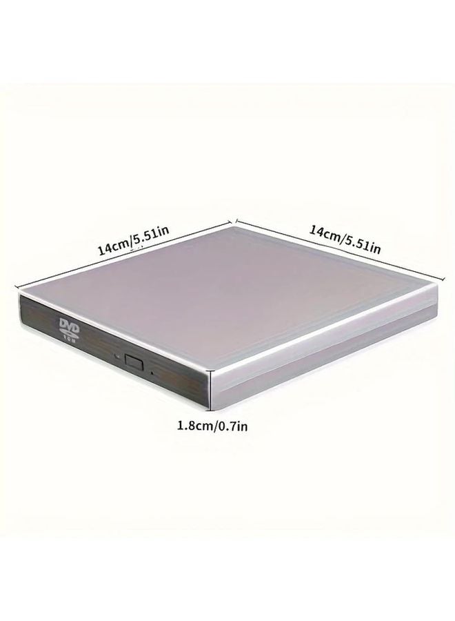 Black External CD DVD Drive USB 2 0 Portable Burner Writer Player for Laptop PC Desktop - Image 5
