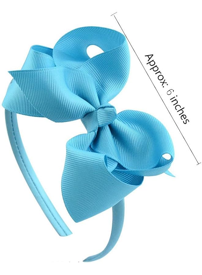 أكس سبرينج عصابة رأس للأطفال الصغار مكونة من 8 قطع، عصابة رأس على شكل فيونكة للبنات، عصابات رأس رائعة على شكل فيونكة، عصابة رأس على شكل فيونكة للبنات، طوق شعر على شكل فيونكة، عصابات رأس جميلة للأطفال للارتداء اليومي، حفلات المدرسة، جلسات التصوير - Image 3