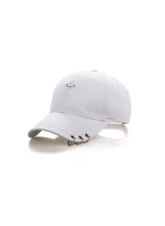 Kids Baseball Cap Hip Hop Dance Spring Fall White hoop hat