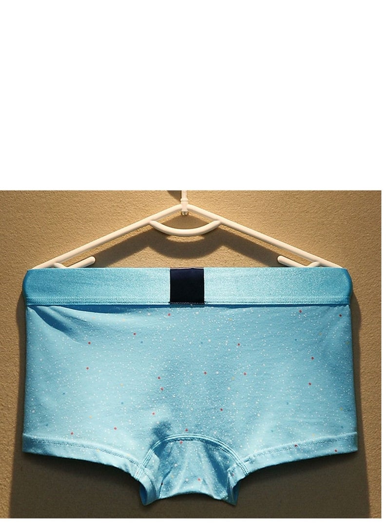 Loquat Men's Underwear Cotton Boxer Shorts Star Polka Dot Student Summer Trend Personality Thin Breathable  - Image 1