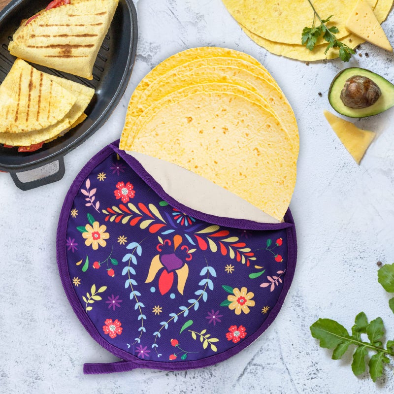 Lyellfe 3 Pack Tortilla Warmer Pouch  12 Inch Insulated Cloth Taco Warmer Holder For Corn Flour Tortillas  Taco Tuesday Night  Halloween Party  Microwave Oven Freezer Safe - Image 5