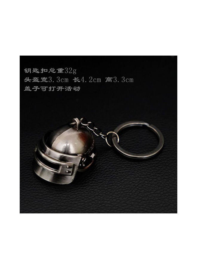 NIBEMINENT PUBG Battleground Three Level Helmet Model Car Keychain - Image 2