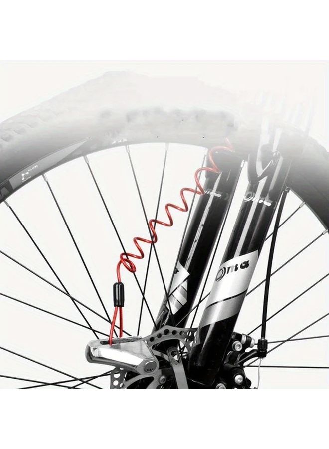 Red Motorcycle Alarm Disc Lock with Intelligent Sensing and Quick Install Spring Cable No Battery Required - Image 3