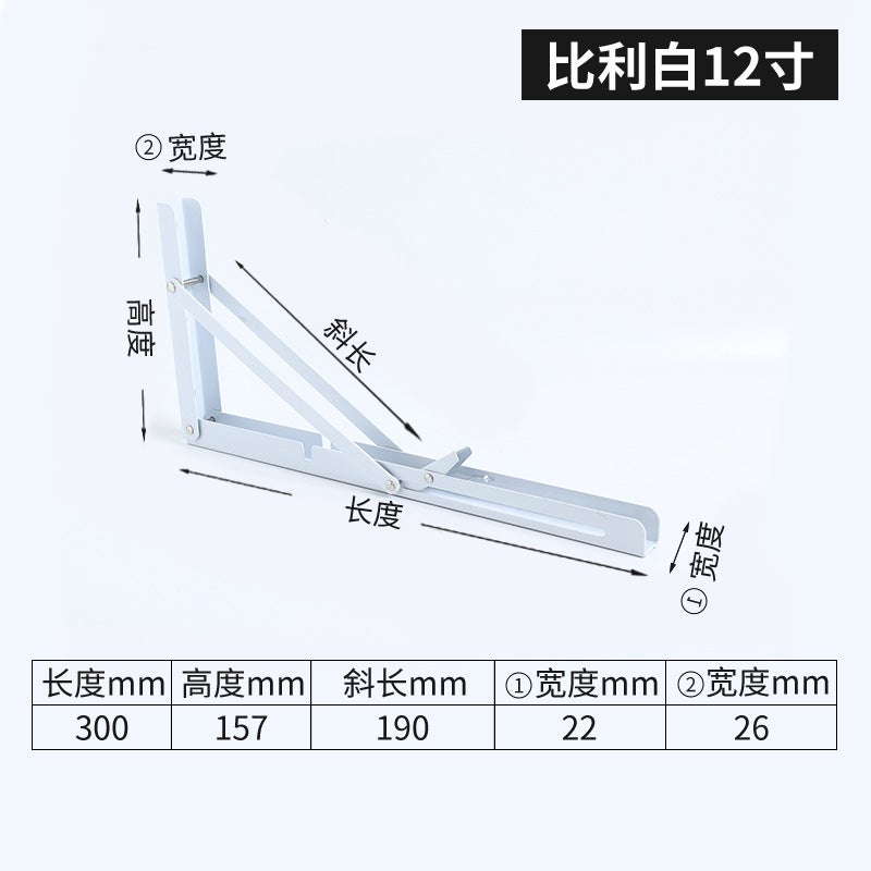304 Stainless Steel Billy Bracket Triangle Storage Bracket Wall Partition Bracket Folding Layer Bracket - Image 1