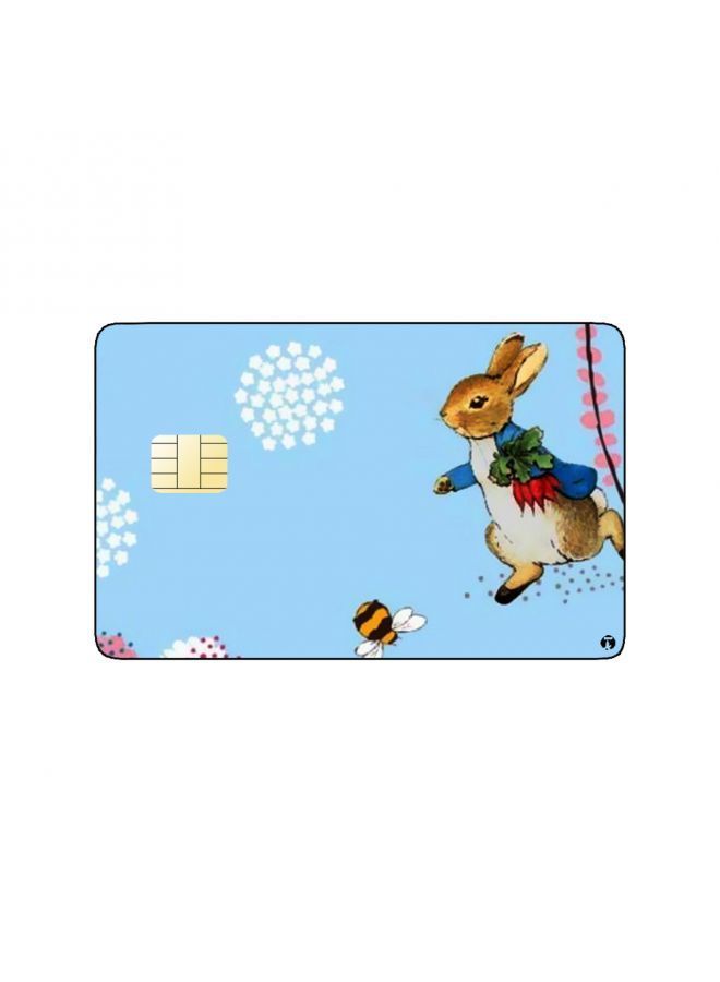 RKN PRINTED BANK CARD STICKER Cute Rabbits Vintage Art - Image 1