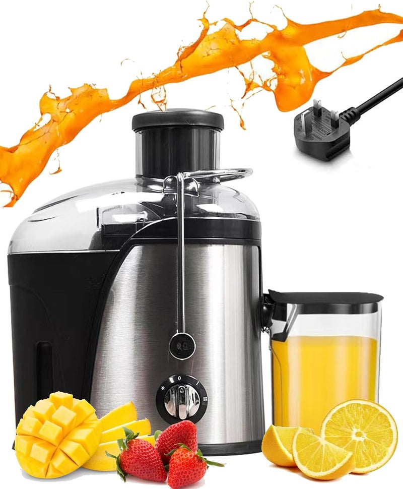 ALLESM Juicer Machine, High-Efficiency 800W Multi-Speed Mini Juicer Quick Fruit and Vegetable Juicing for Healthy Lifestyle, Easy to Clean, Stainless Steel, BPA-free (Black) - Image 1