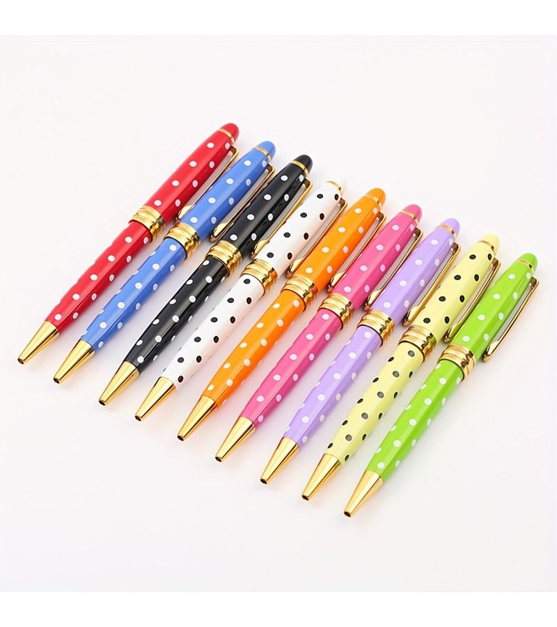 Copper Metal Ballpoint Pen Blue 1pack 1.0mm Black Refill Student Office Gift Pen Multi Color Options Available - Image 1