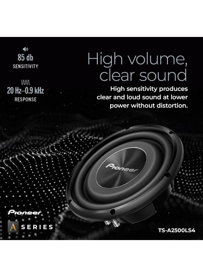 بايونير مكبر صوت فرعي Pioneer TS-A2500LS4 بمكونات سطحية وملف صوتي واحد مقاس 10 بوصات - Image 3
