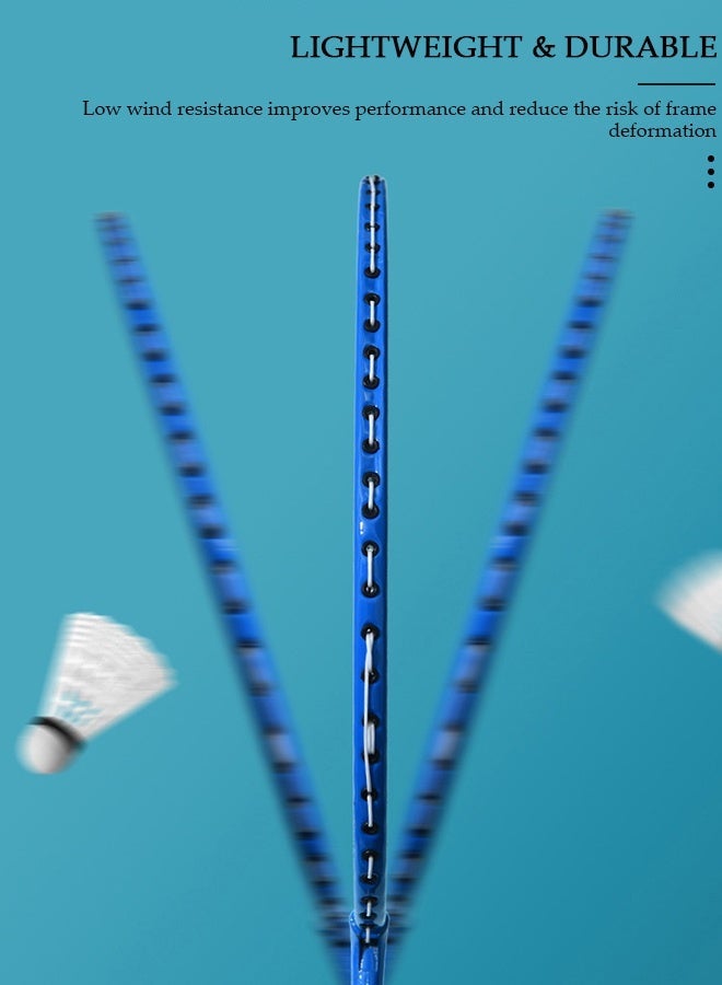 DUNISO Badminton Rackets Set for 2 Players – Lightweight with Shuttlecocks & Carrying Bag - Blue - Image 5