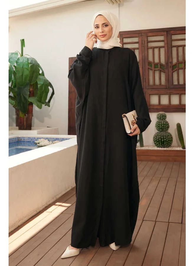 Neways 6571- Tencel Piece Dye Abaya Black