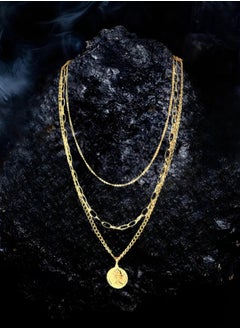 Just Peachy Just Peachy Gold-Toned Layered Chain Necklace by Just Peachy – Trendy Multi-Layer Design – Premium Durable Finish – Adjustable Length – Perfect for Everyday Wear or Special Occasions  - Image 3