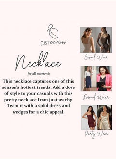 Just Peachy Just Peachy Gold-Toned Layered Chain Necklace by Just Peachy – Trendy Multi-Layer Design – Premium Durable Finish – Adjustable Length – Perfect for Everyday Wear or Special Occasions  - Image 5
