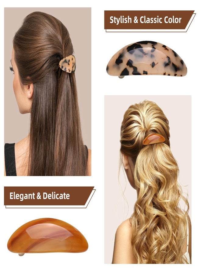 Aaiffey Hair Barrettes for Women Tortoise Shell Hair Clips Classic Snap Retro Hair Pin Vintage French Barrette for Long Thick Hair (3Pcs) - Image 4