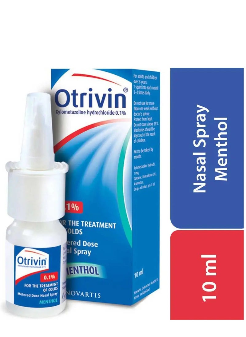 OTRIVIN Otrivin Adult Nasal Spray 0.1% 10ml  - Image 1