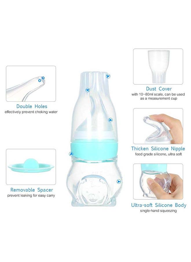Little Angel 3 In 1 Baby Anti Choking Silicone Medicine Feeder - Blue  - Image 4
