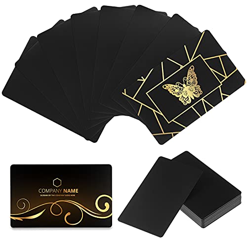 Tenare 20 Pieces Metal Business Cards Anodized 0.8 mm Thick Aluminum Blanks 3.4 x 2.1 Inch Printable Metal Business Card for Custom Pattern - Image 1