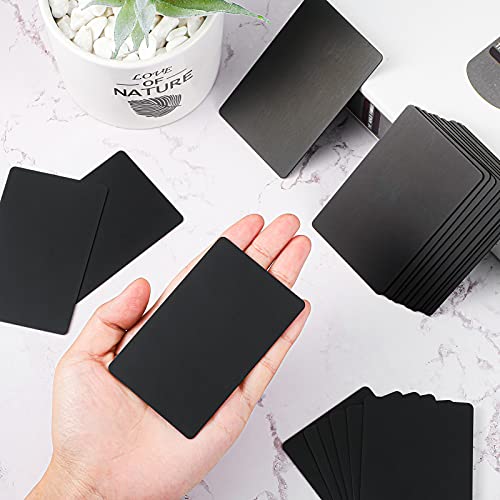 Tenare 20 Pieces Metal Business Cards Anodized 0.8 mm Thick Aluminum Blanks 3.4 x 2.1 Inch Printable Metal Business Card for Custom Pattern - Image 5
