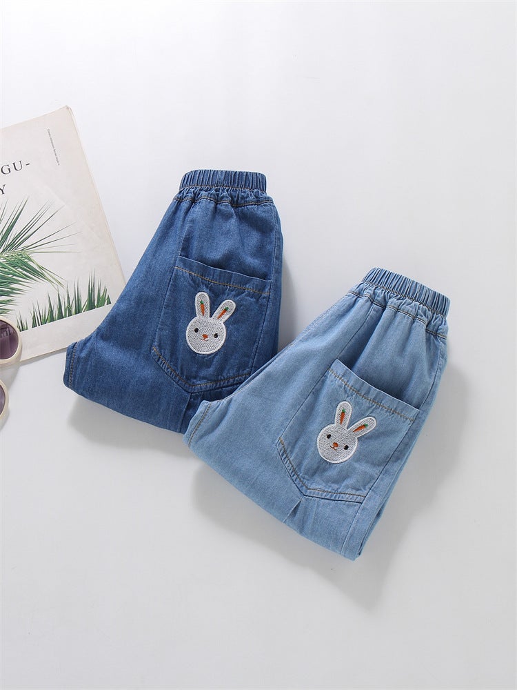 Summer Children'S Wear All-Match Children'S Pants Girls' Anti-Mosquito Pants Boys Trousers Breathable Embroidered Anti-Mosquito Pants - Image 4