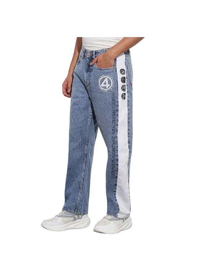 Being Human جينز رجالي متوسط اللون بتصميم مضاد للملاءمة - Image 2