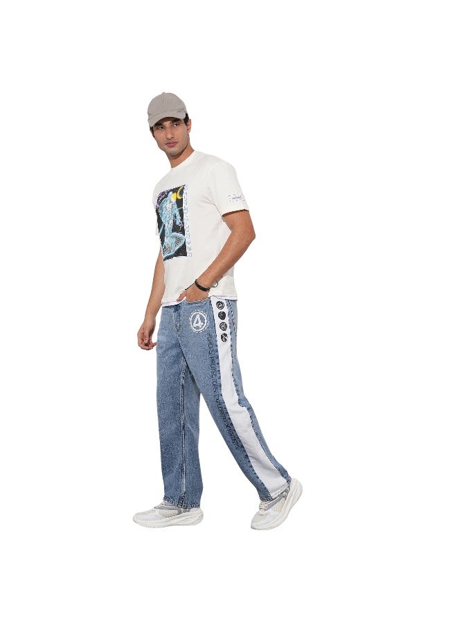 Being Human جينز رجالي متوسط اللون بتصميم مضاد للملاءمة - Image 5