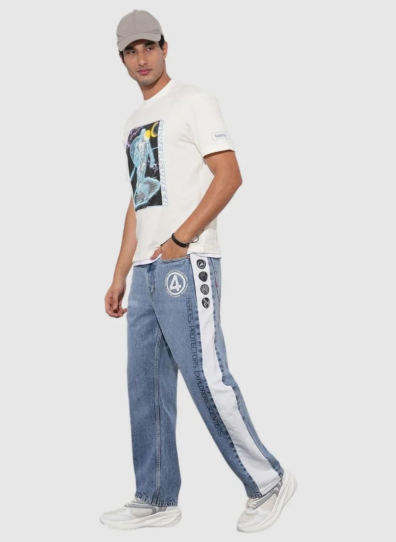 Being Human MID TONE Men Classic Regular Fit Mid-Rise Light Fade Stretchable Jeans for Men | Best Price UAE