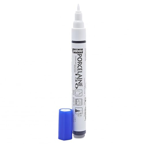 Pebeo Porcelaine 150 Assorted China Paint Fine Tip Markers - Lapis Blue, DIY Arts & Crafts Supplies, Fun for Kids, Heat-Resistant Finish, Microwave & Dishwasher Safe Formula - Image 3